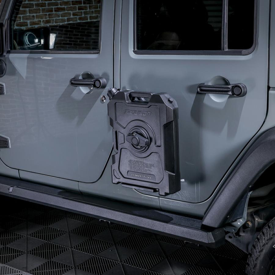 JeepTJラングラー フューエルドア シルバー IRONBACK ラングラー JK JL ジープ 9L 燃料タンク サイド ヒンジ ドア