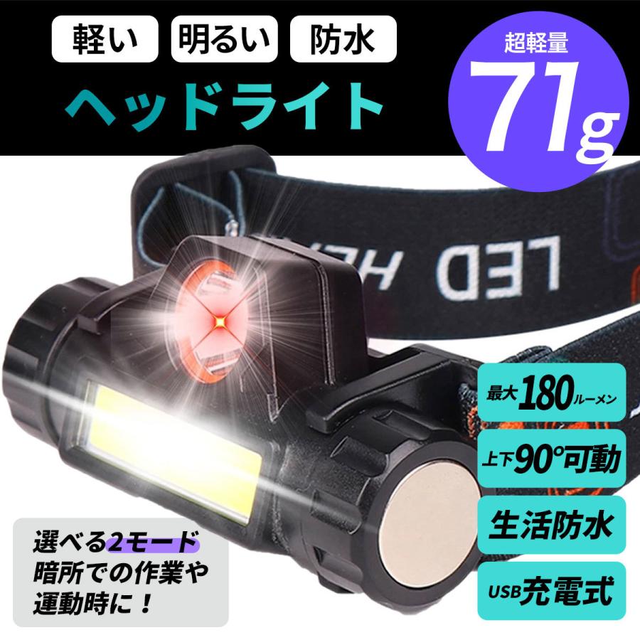 充電式 ledヘッドライト アウトドア用ヘッドライト超軽量角度調整可 2個セット 通販 2個セットUSB充電 超軽量LEDヘッドライト 防水