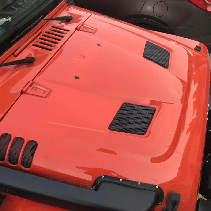 IRONBACK ジープ ラングラー JK 用 RR スタイル ボンネット スチール製