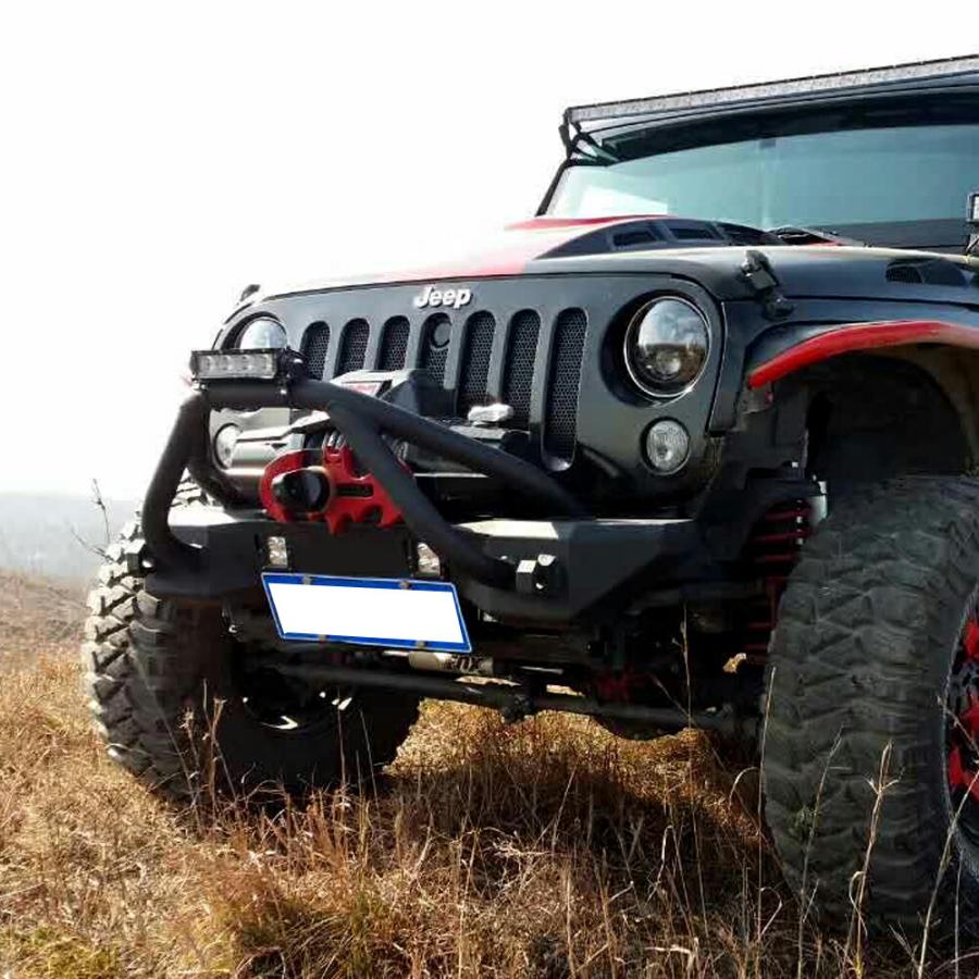 IRONBACK ラングラーJK フロントバンパー オフロード スチール LED