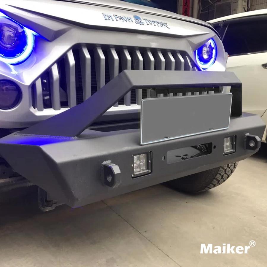ラングラー JK フロントバンパー Avengers スチール フロント バンパー ライトなし  カスタム パーツ WRANGLER  Maike製 2007〜2018 | WF PERFORMANCE | 01