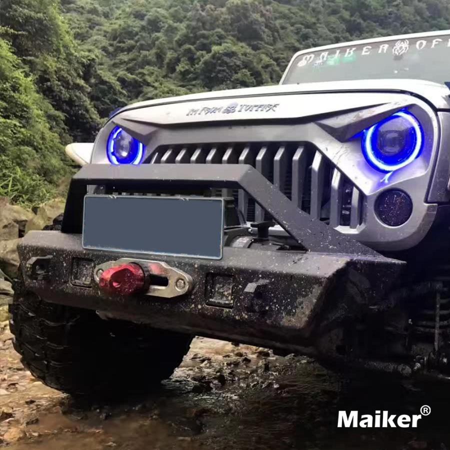 ラングラー JK フロントバンパー Avengers スチール フロント バンパー ライトなし  カスタム パーツ WRANGLER  Maike製 2007〜2018 | WF PERFORMANCE | 02