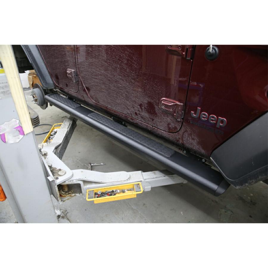 Jeep サイドステップ ブラック WF PERFORMANCE ジープ ラングラー JL アルミニウム サイド