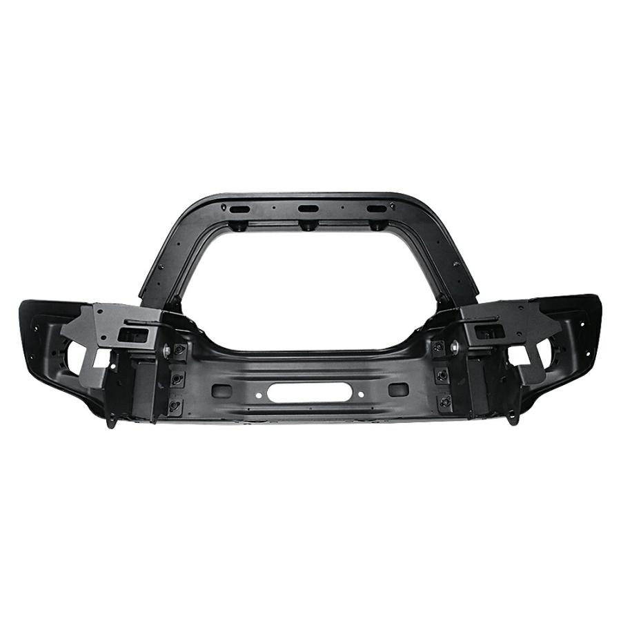 IRONBACK ジープ ラングラー JL グラディエーター JT 用 A3V-スタイル フロント バンパー (ショート タイプ) スチール製 JEEP WRANGLER GLADIATORの画像