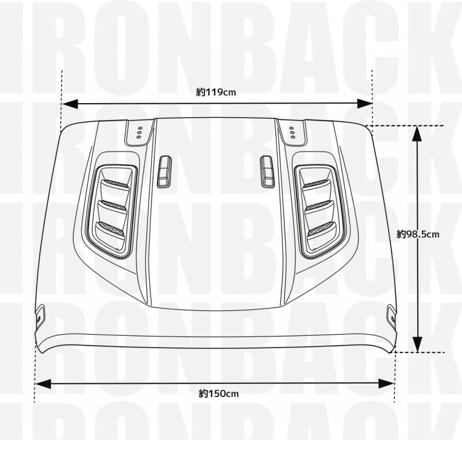 IRONBACK ラングラー JK ボンネット JL風 JLスタイル フード ジープ