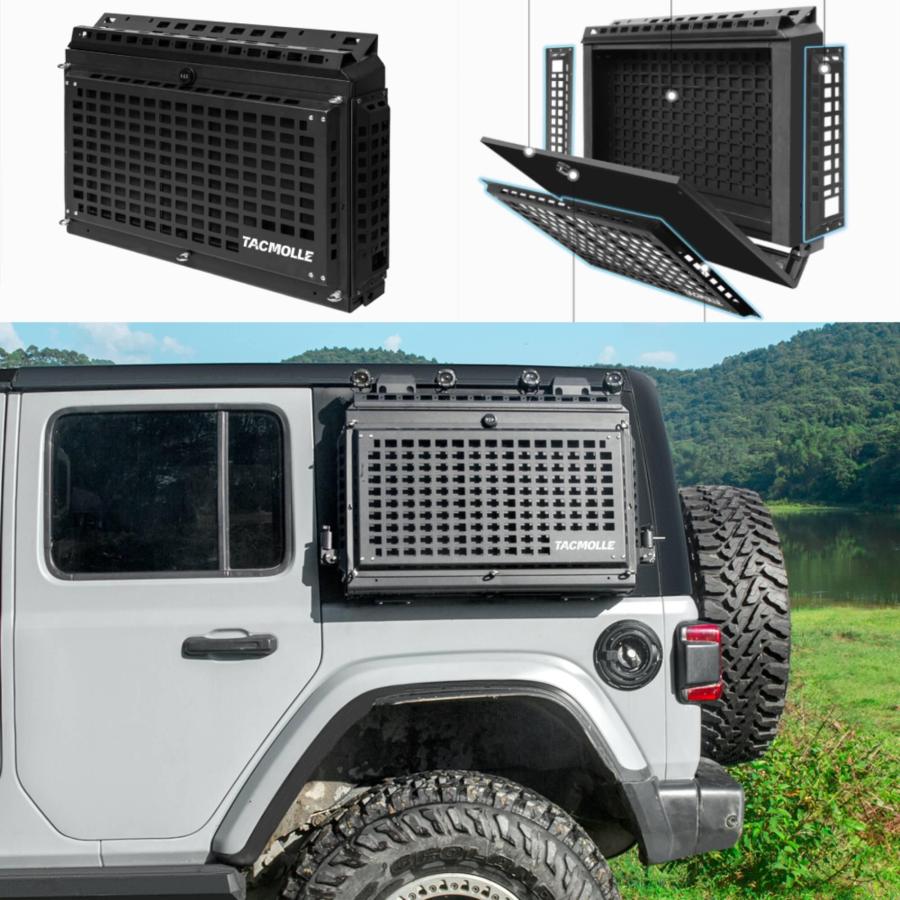 ラングラー JL TACMOLLE リアウィンドウ 収納ボックス テーブル 左右どちらでも使える アウトドア ジープ JEEP WRANGLER | WF PERFORMANCE