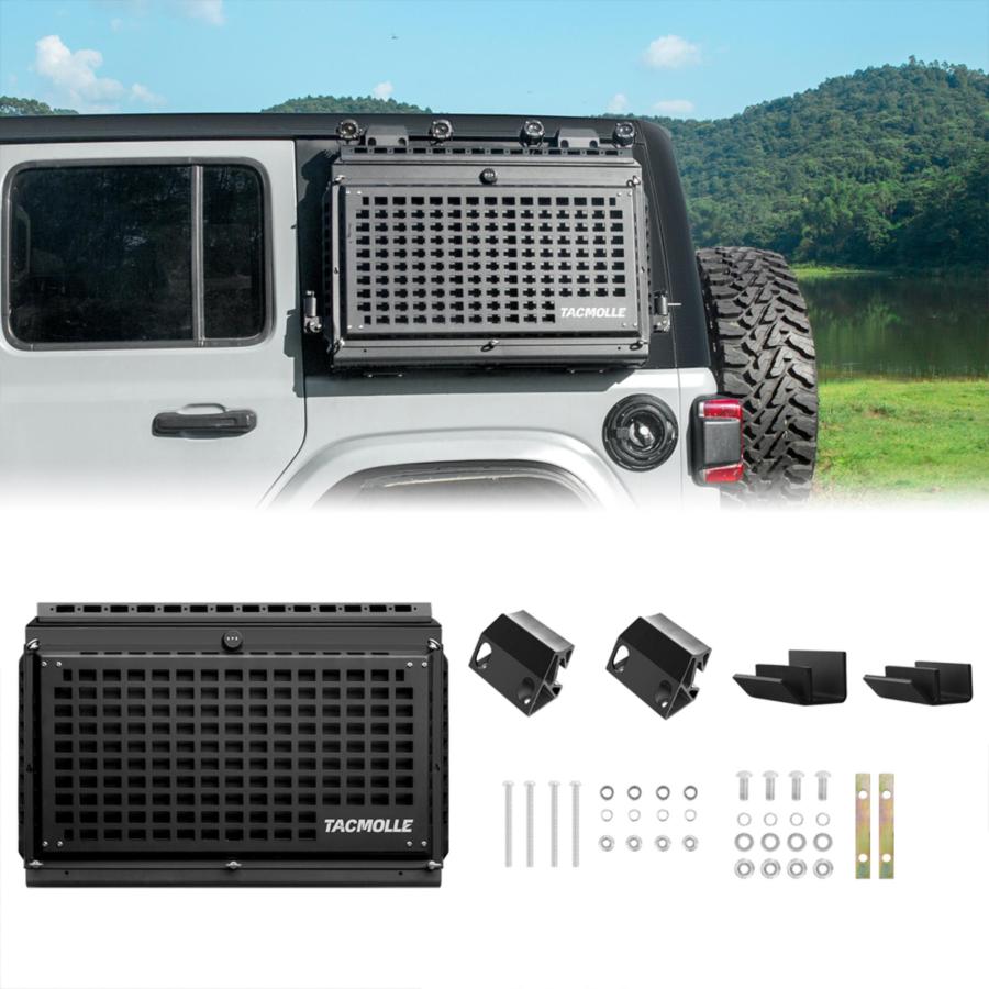 IRONBACK ラングラー JL TACMOLLE リアウィンドウ 収納ボックス テーブル 左右どちらでも使える アウトドア ジープ JEEP WRANGLER |  | 09