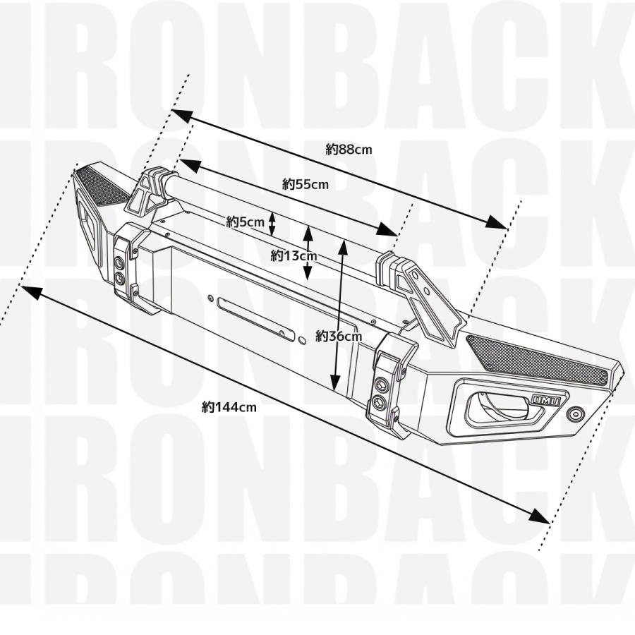 IRONBACK OMU ジープ ラングラー JL グラディエーター JT 用 カーボン