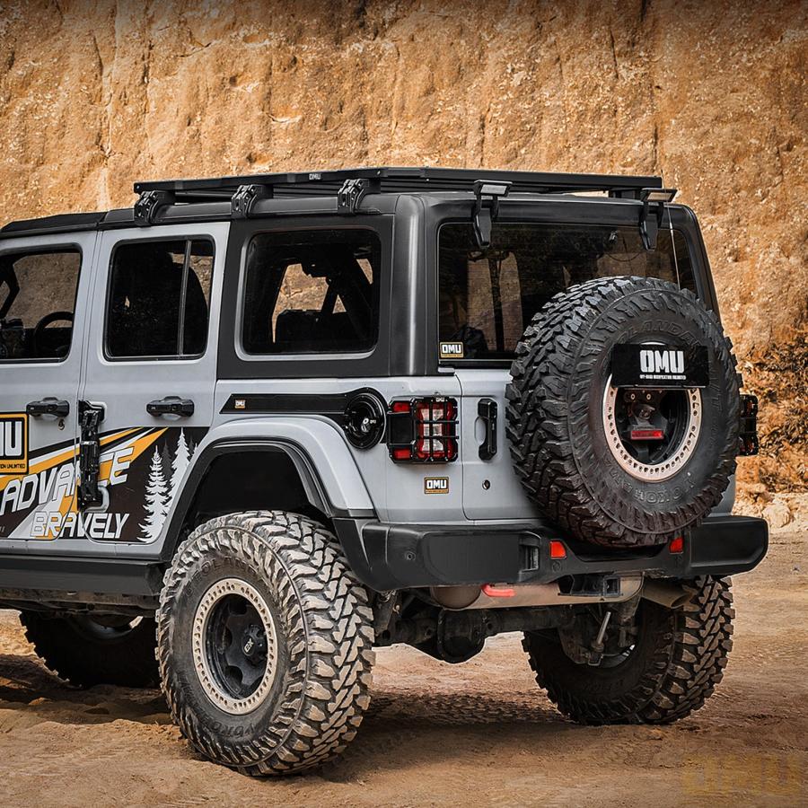 OMU ジープ ラングラー JL用 アルミ ルーフラック サイド ラダー 付き