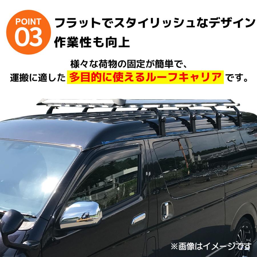 在庫処分】ルーフラック アルミ製 ルーフキャリア ハイゼットカーコ