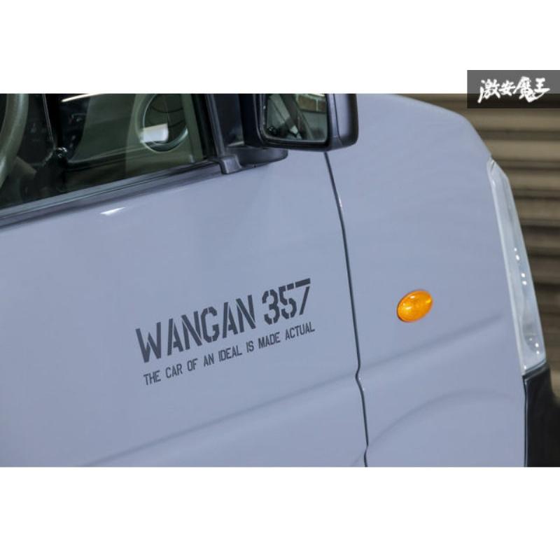 WANGAN357 オリジナル ステッカー 小サイズ:31.5cm×7.5cm ホワイト 白