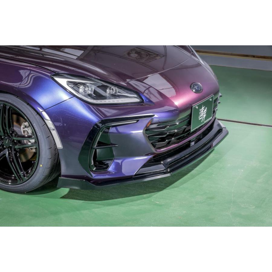 あ*あ様 LED付き フロントリップスポイラー ブラック 湾岸 フロントリップ BRZ ZD8 スバル BRZ 外装 エアロ スポイラー