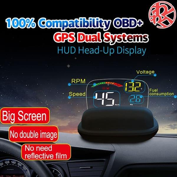 ヘッドアップディスプレイ Hud Gps スピードメーター デジタル プロジェクター わくわくファイネスト 父の日 品質が完璧