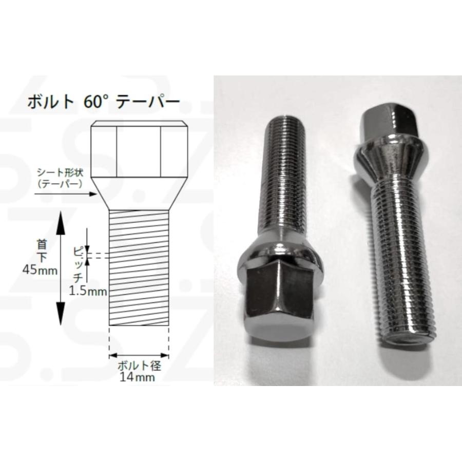 Z.S.S. Z.S.S. AP ロング ボルト テーパー座面 首下 45mm M14xP1.50 10