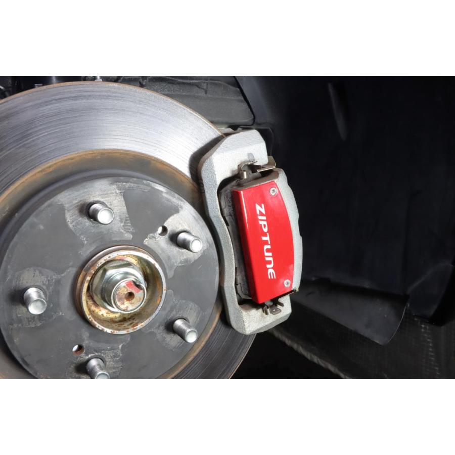 ZIPTUNE スイフトスポーツ スズキ ブレーキキャリパーカバー レッド 赤 車種対応専用設計 防塵 外装 タイヤ飾り カーディスク装飾カバー | 