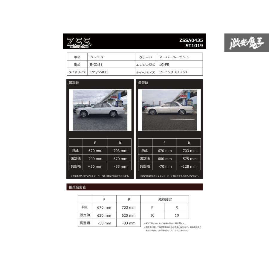Z.S.S. TOYOTA トヨタ チェイサー マーク2 クレスタ (JZX81/GX81