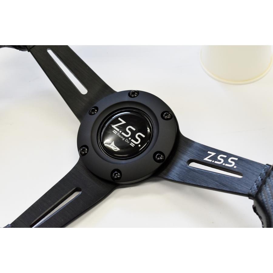 personalレザーステアリング35cm 本革巻き レザーステアリング 35Φ 80mmディープ S-6 : オートパーツ