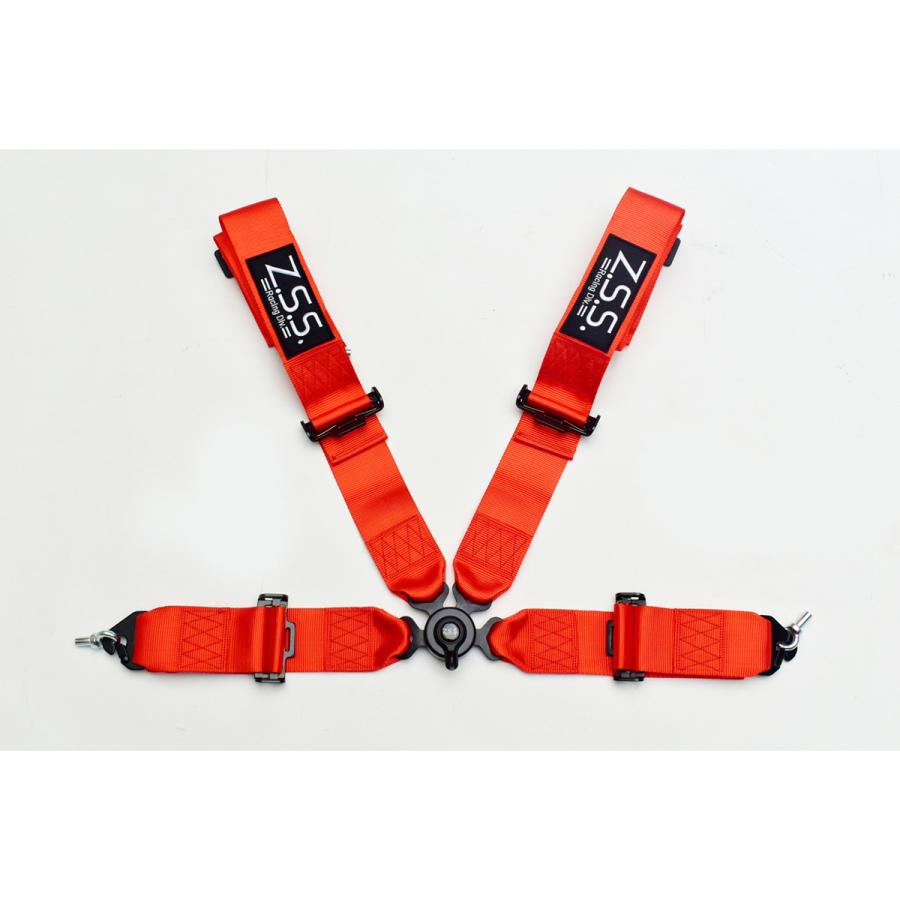 z.s.s. 4点式 レーシングハーネス シートベルト 3インチ レッド 赤