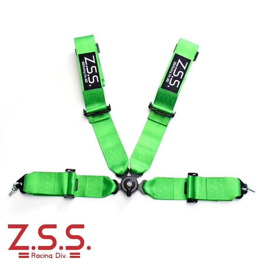 z.s.s. 4点式 レーシングハーネス シートベルト 3インチ ネオン