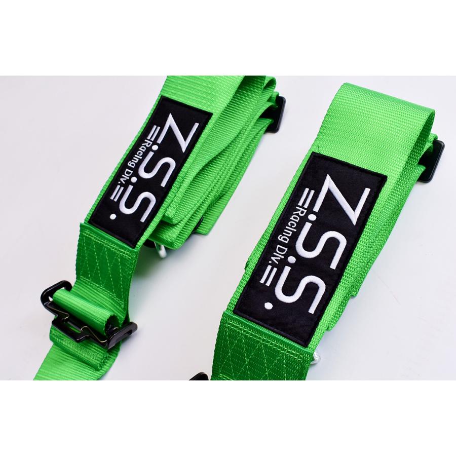 z.s.s. 4点式 レーシングハーネス シートベルト 3インチ ネオン