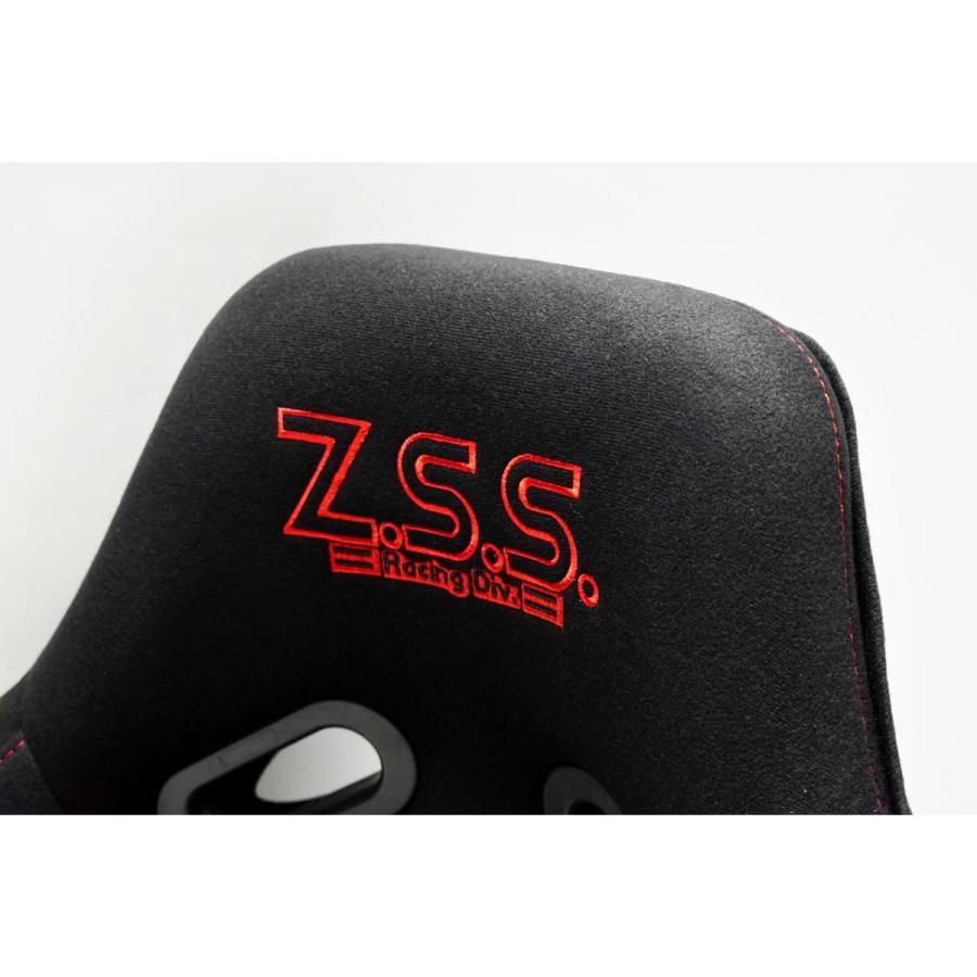Z.S.S. フルバケットシート フルバケ ブラック 黒色 レッドステッチ 赤
