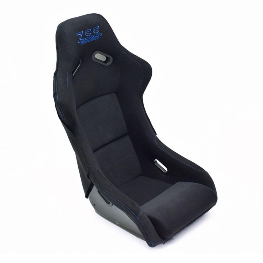 Z.S.S. フルバケットシート フルバケ ブラック ブルーステッチ 黒色