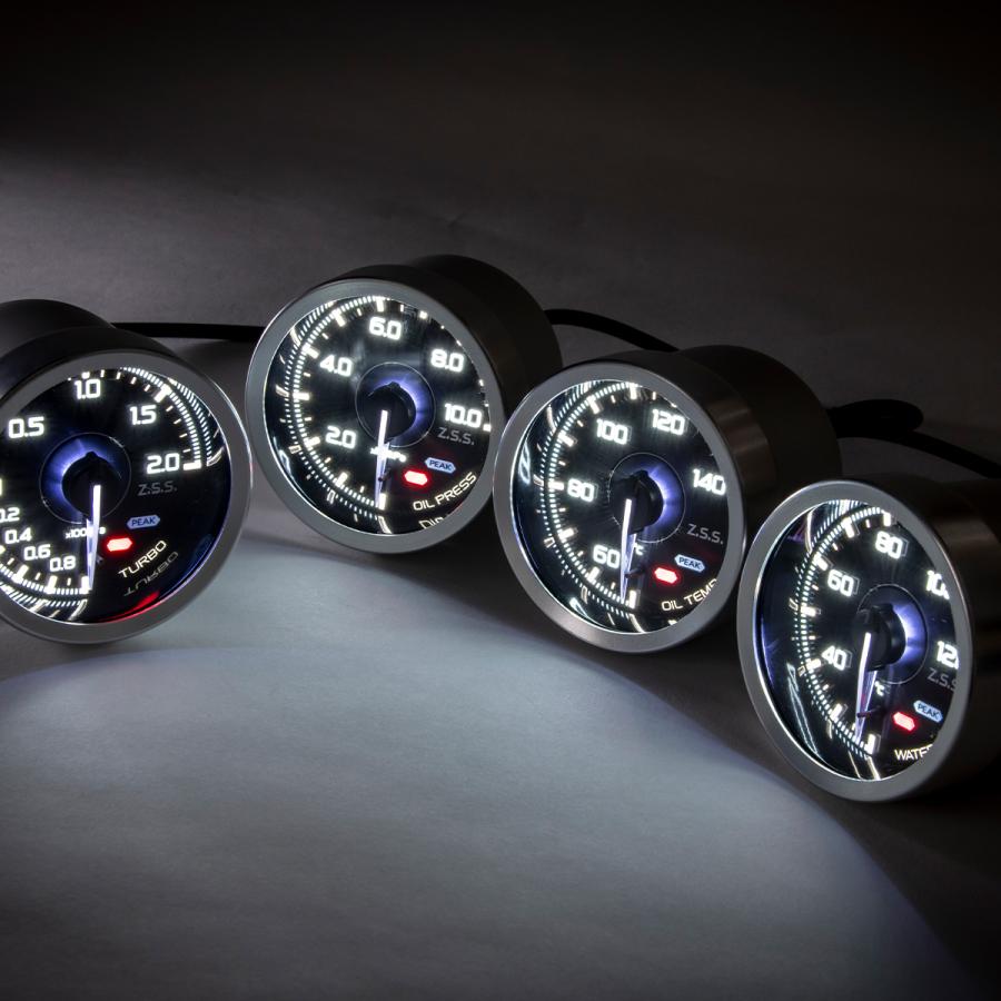 Z.S.S. ブースト計 60mm 12V 7色 7カラー MCメーター V3 0kPa-2.0kPa