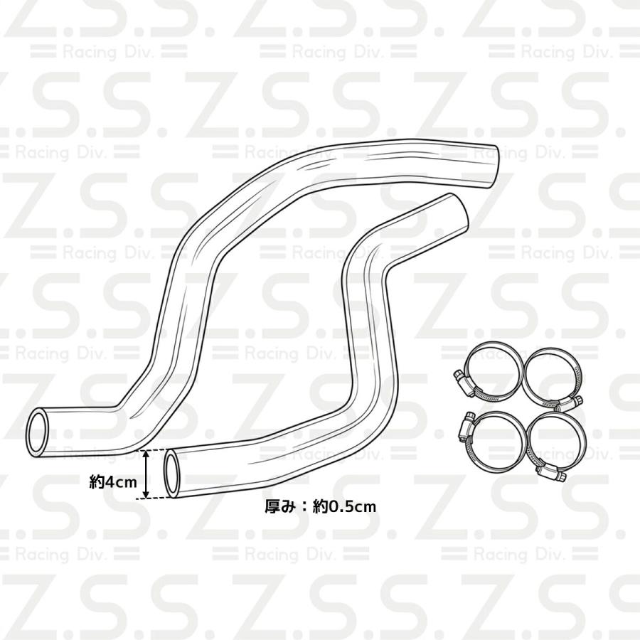Z.S.S. Z.S.S. 4G63 CT9A CT9W シリコン ラジエーター ホース 三菱