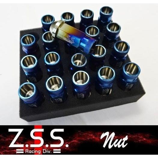 Z.S.S. レーシングナット M12 × P1.5 17HEX 貫通 48.5mm チタン 焼き
