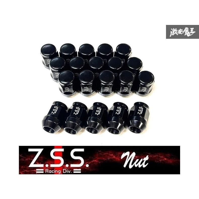 Z.S.S. レーシングナット M14 × P1.5 21HEX ブラック 黒 テーパー座面