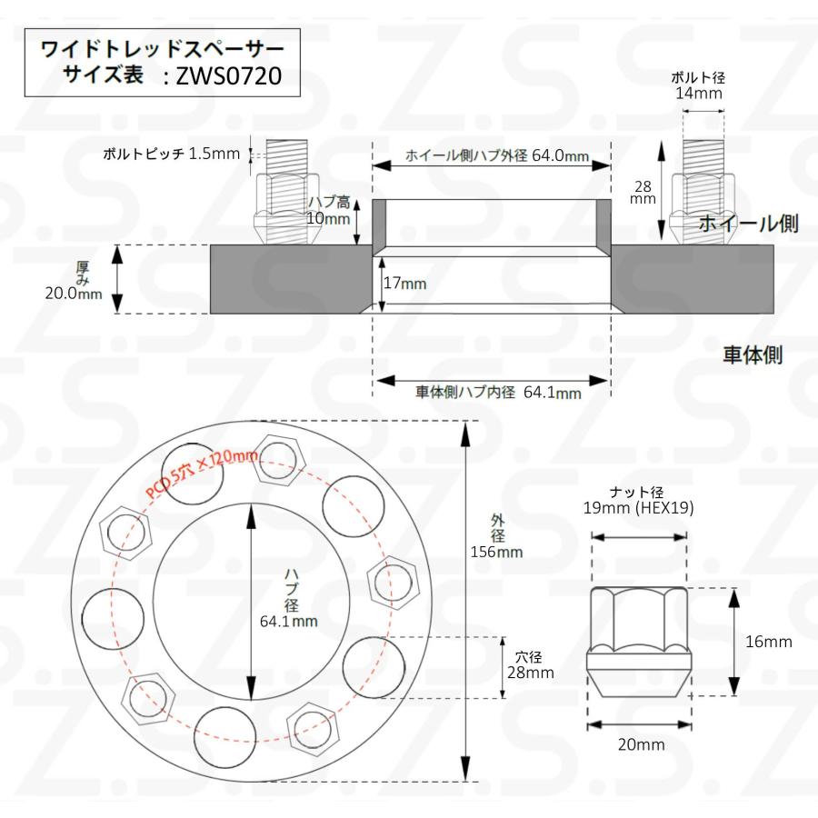 Z.S.S. AP シビック タイプR FL5 (2023~) 専用設計 厚み 20mm