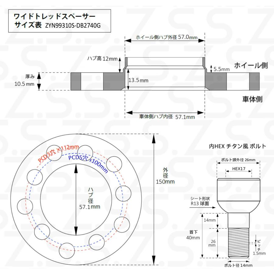 Z.S.S. AP 【チタン風ボルト付き】 VW フォルクスワーゲン ゴルフ ポロ