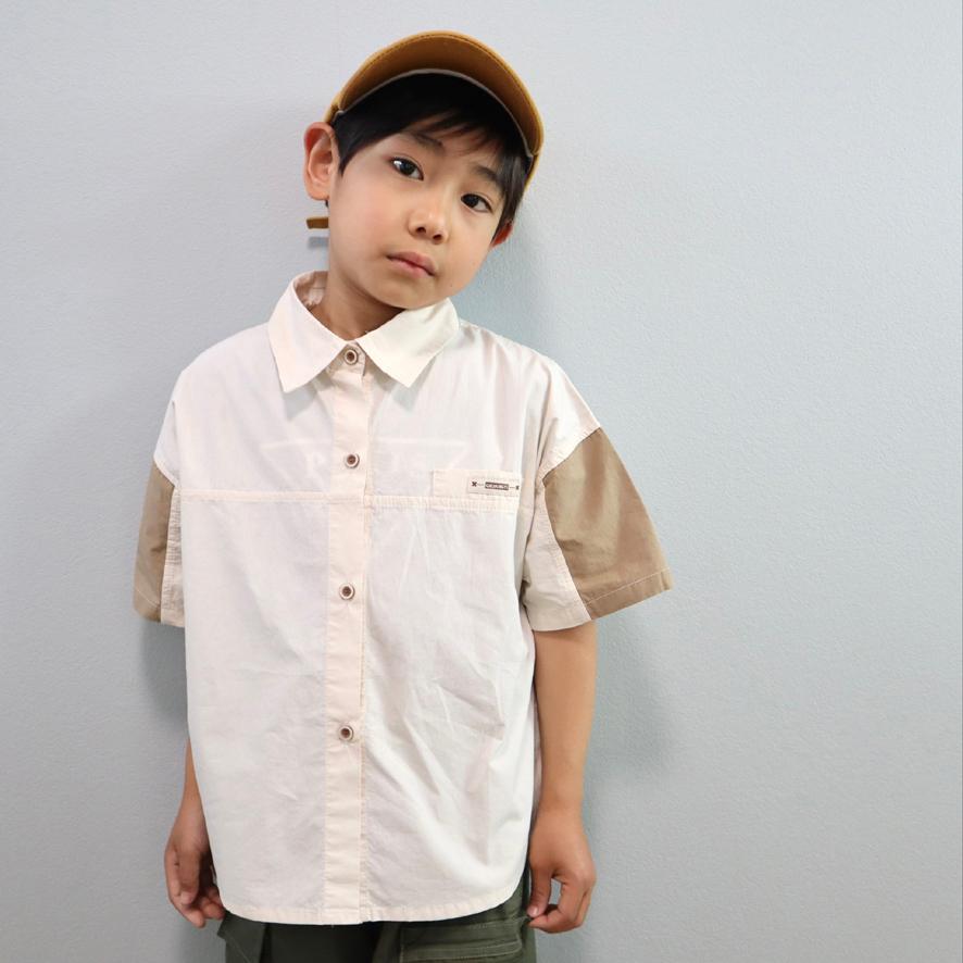 バイカラー シャツ | キッズ 子供服 男の子 ボーイズ 110 120 オフ 