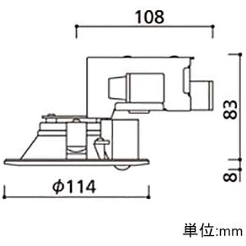 オーデリック　LEDベースダウンライト　防雨型　浅型タイプ　高気密SB形　電球色　埋込穴φ100　軒下取付専用　白熱灯100W相当　人感セン