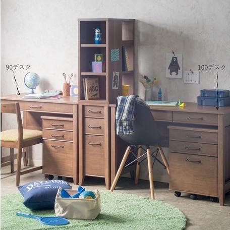 学習デスク 幅90cm 奥行50cm 木製 天然木 パソコンデスク コンパクト