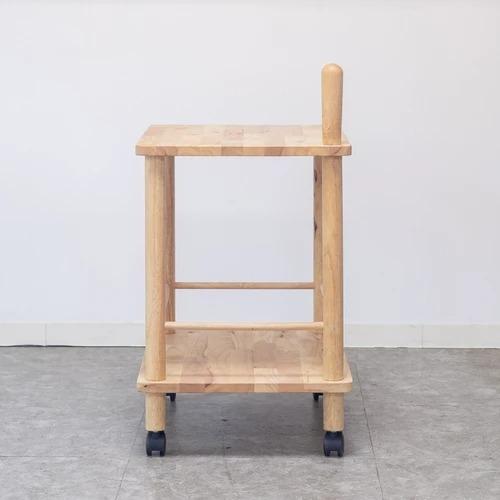 ワゴン キャスター付き 天然木 木製 無垢材 キッチン収納 オープン