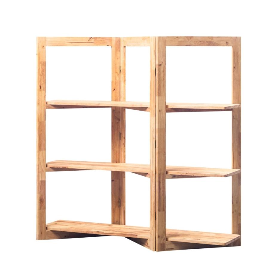 オープンシェルフ ジグザグシェルフ 巾135cm 天然木 木製 無垢材 棚