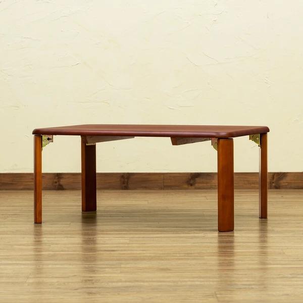 センターテーブル 幅75cm 奥行50cm 木製 天然木 無垢材 ブラウン