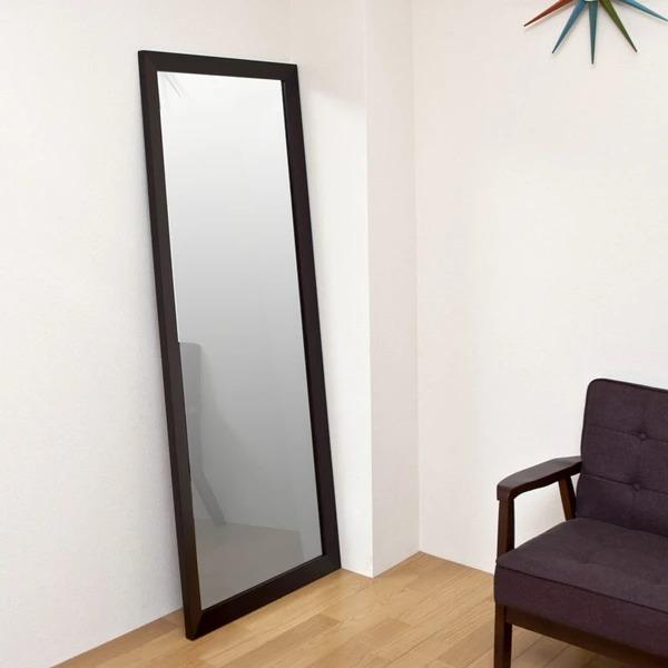 鏡 全身 天然木 木製 フレーム 大型 壁掛ミラー 幅66cm 高さ166cm 姿見