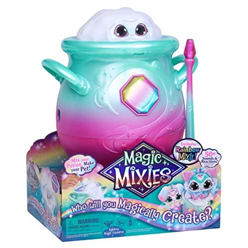 Magic Mixies インタラクティブ8インチ プラッシュトイ 50以上の音と反応 レインボー 