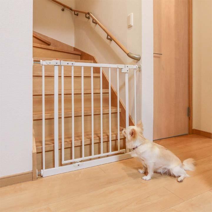 ペットゲート つっぱり 伸縮 ドア付き 扉付き 突っ張り棒 ペット ゲート 犬 ペットフェンス 安全ゲート 柵 フェンス 仕切り ペット用 Spg 7a にゃんこの生活 通販 Yahoo ショッピング