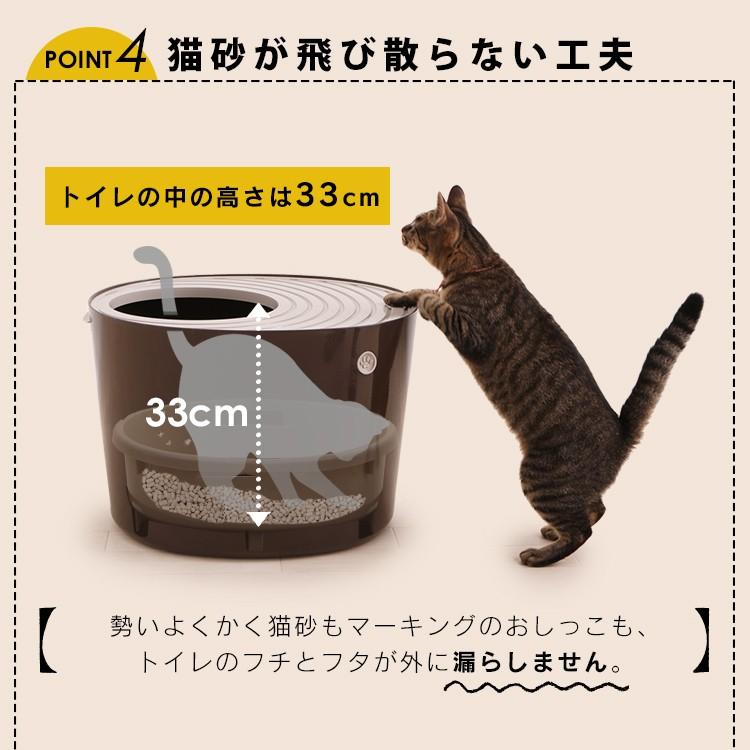 猫トイレ カバー におい対策 おしゃれ 収納 目隠し 猫 トイレ アイリスオーヤマ 上から猫トイレ システムタイプ システムトイレ PUNT-530S｜nyanko｜16