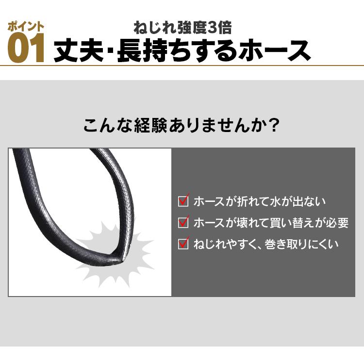 ホースリール フルカバー 散水 ホース 庭 植物 植木 ベランダ ガーデニング 30m フルカバーホースリールHG 30M FHHG-30 アイリスオーヤマ 全6色|nyanko|03