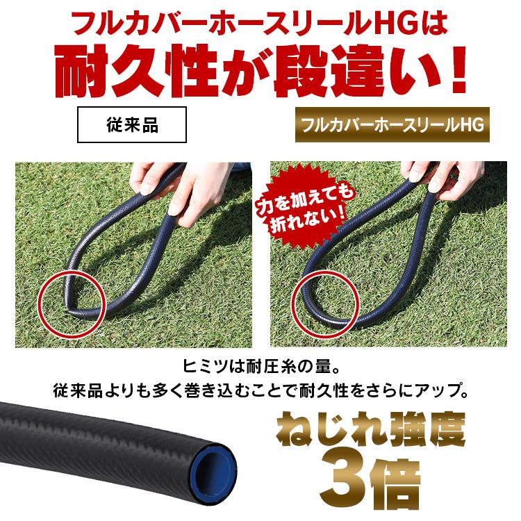 ホースリール フルカバー 散水 ホース 庭 植物 植木 ベランダ ガーデニング 30m フルカバーホースリールHG 30M FHHG-30 アイリスオーヤマ 全6色|nyanko|04