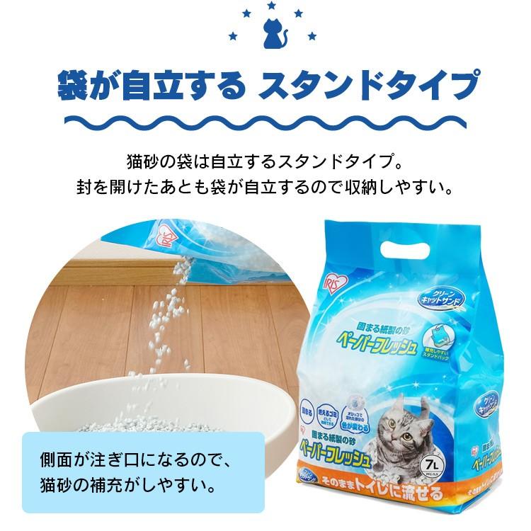 猫砂 紙 固まる ペレット 飛び散り防止 トイレに流せる 流せる 14L ペーパーフレッシュ スタンドパック アイリスオーヤマ PFC-14LS  :283213:にゃんこの生活 - 通販 - Yahoo!ショッピング