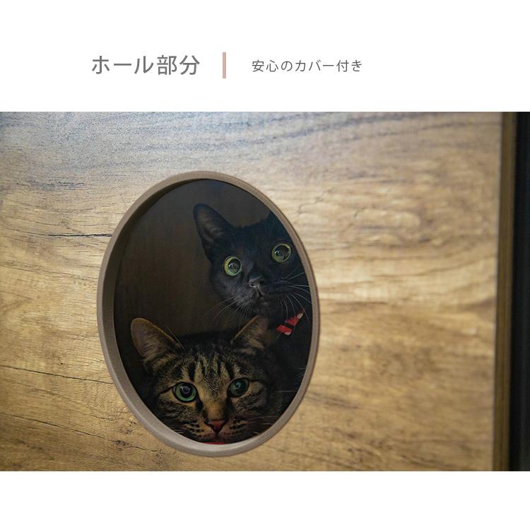 キャットタワー 木製 スリム おしゃれ 北欧 据え置き 猫 ハンモック トンネル シンプル キャットウッディシェルフ アイリスオーヤマ PUS-150｜nyanko｜12