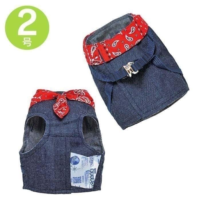 ボディーハーネス デニムバンダナ 保冷剤付き 2号 犬と生活 D B メール便 ひんやり ハーネス 胴輪 散歩 犬 ドッグ 可愛い おしゃれ 小型犬 にゃんこの生活 通販 Yahoo ショッピング