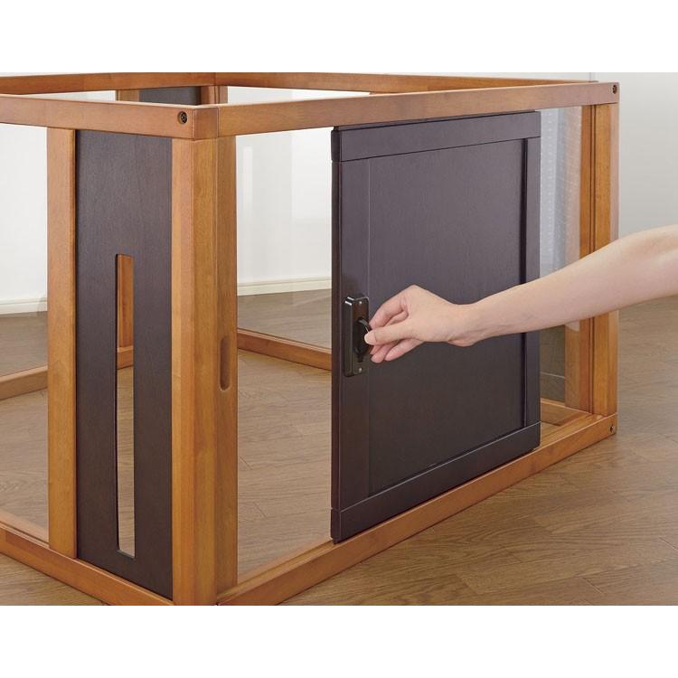 木製スクエアペットルーム 90 90 ダークブラウン リッチェル D 犬 ケージ ゲージ サークル にゃんこの生活 通販 Yahoo ショッピング