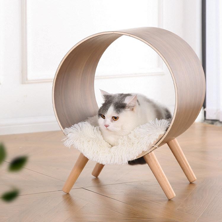 ペットファニチャー 木製 据え置き スリム 猫 ねこ おしゃれトンネル型