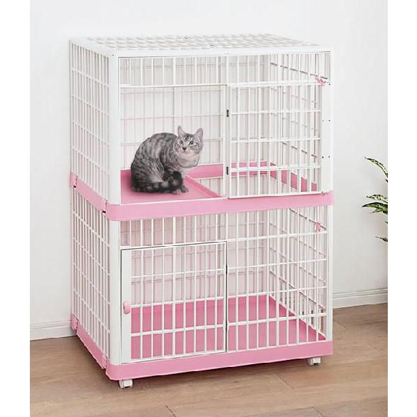 IRIS OHYAMA プラケージ 2段 812 ( ペット用 猫用 プラスチック IRIS OHYAMA プラケージ 2段 812 ( ペット用 猫用 プラスチック